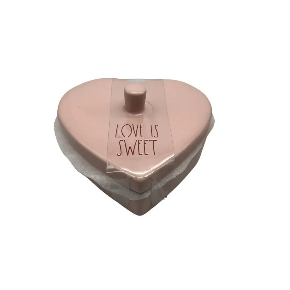 Rae Dunn Love Sweet Pink Heart Jewelry Box